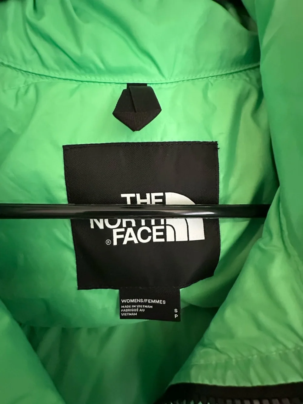 The North Face Women's Cropped Nuptse Puffer Jacket in Chlorophyll Green - Picture 6 of 7